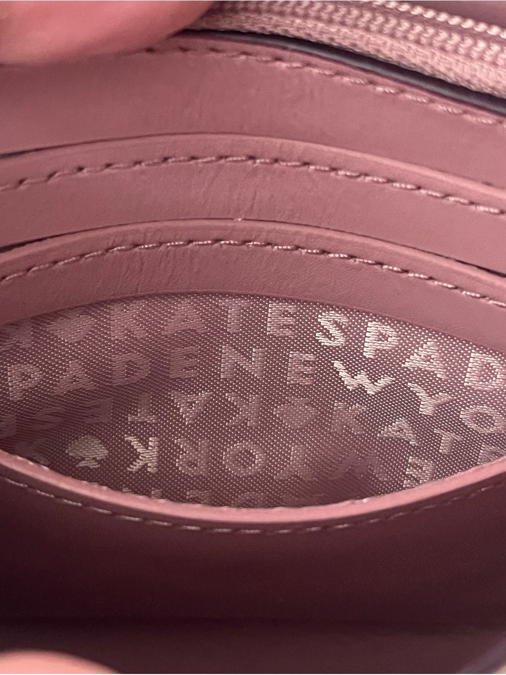 kate spade Plum Leather Wallet with Gold Logo Plate - Picture 8 of 9